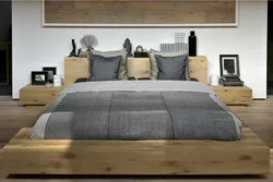 38 Camera da letto rustica con letto in legno